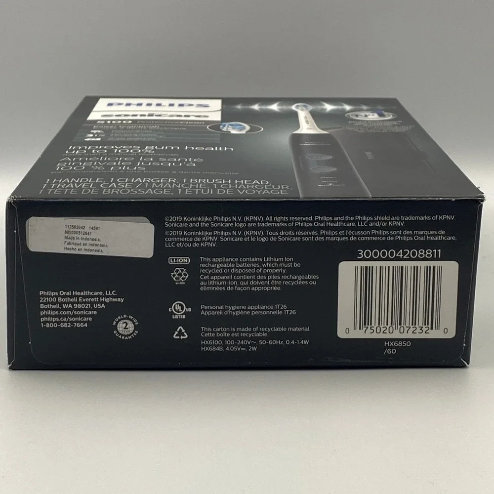Philips Sonicare ProtectiveClean 5100 Sonic Electric Toothbrush Black HX6850/60